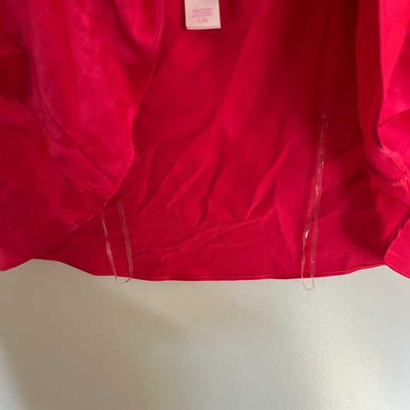 Women’s New Deadstock Victoria’s Secret Babydoll Nighty Top Satin Red Size Large - Picture 5 of 12